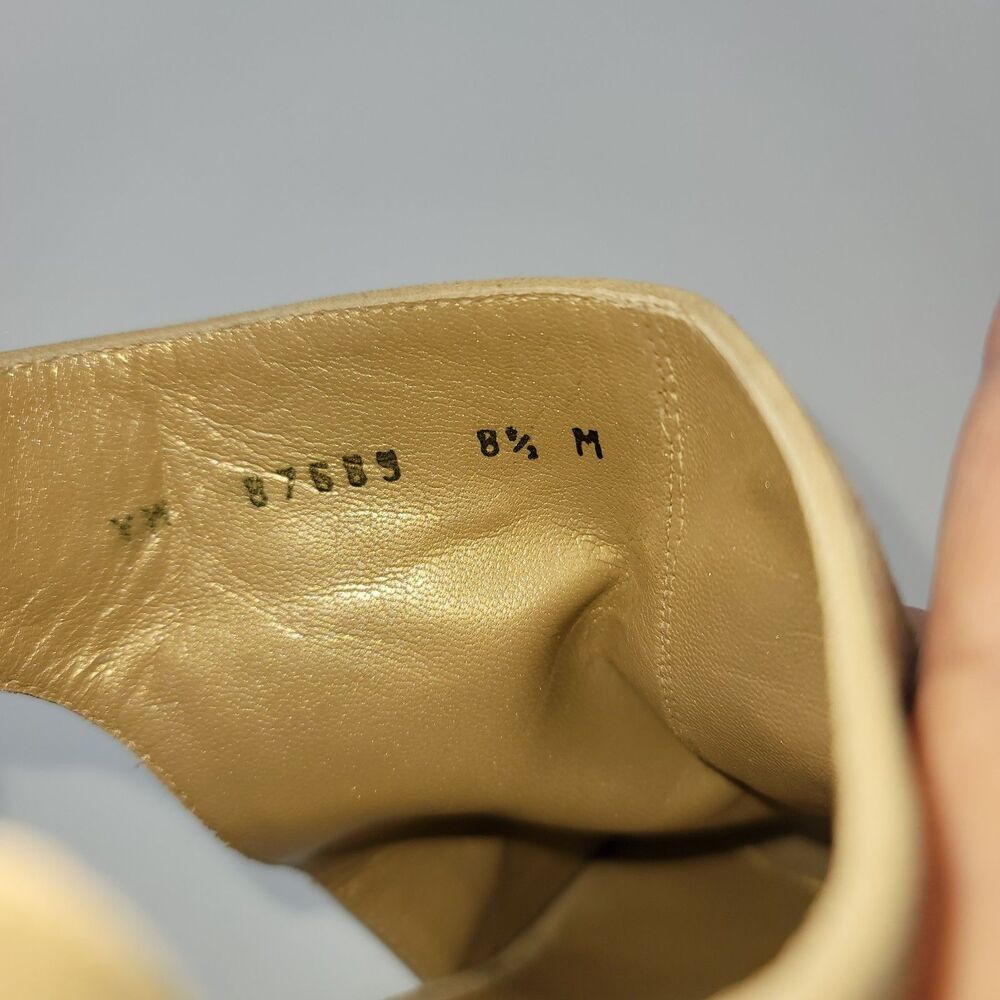 Stuart Weitzman Opendoor Tan Suede Peep Toe Side Cutout Ankle Booties Spain 8.5 - Picture 7 of 9